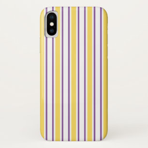 Capa Para iPhone Da Case-Mate Estrias doces brancas, púrpuras e amarelas
