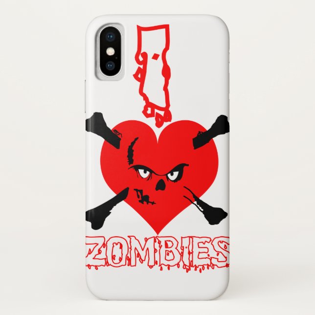 Capa Para iPhone, Case-Mate Eu adoro zumbis (Verso)