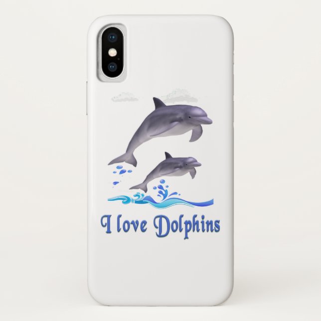 Capa Para iPhone, Case-Mate Eu amo golfinhos (Verso)