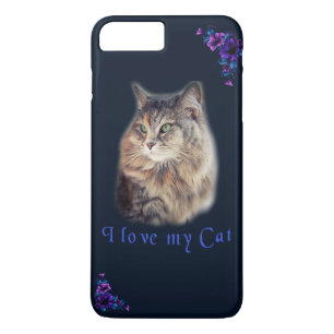Capa iPhone 8 Plus/7 Plus Eu amo meu gato
