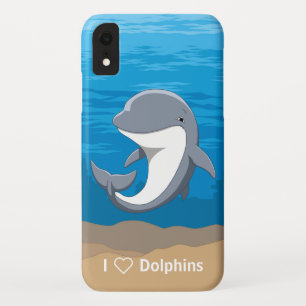 Capa Para iPhone Da Case-Mate Eu amo o golfinho de Bottlenose bonito dos