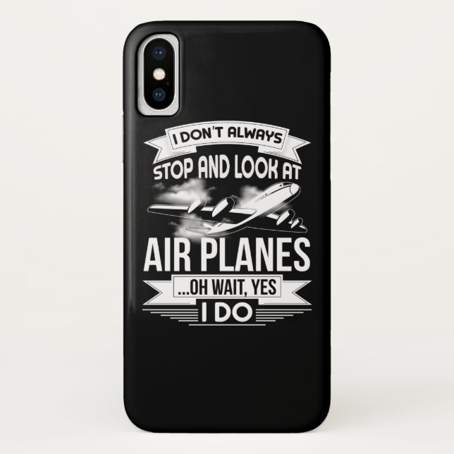 Capa Para iPhone, Case-Mate Eu nem sempre paro e olho para aviões (Verso)