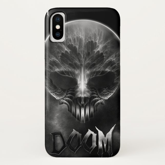 Capa Para iPhone, Case-Mate Eu Sou Crânio Fractal Doom (Verso)