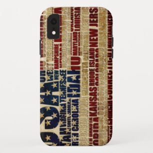 Capa Para iPhone Da Case-Mate EUA e seus estados federais em estrelas e listras