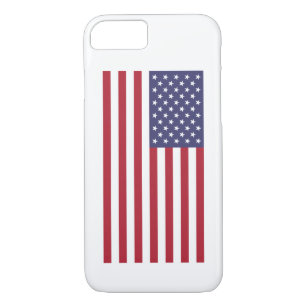 Capa iPhone 8/7 EUA sinaliza caso iPhone iPad branco azul vermelho
