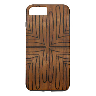 Capa iPhone 8 Plus/7 Plus Exame moderno de madeira tribal africana