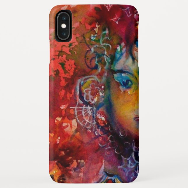 Capa Para iPhone, Case-Mate EXCALIBUR, RAINHA DA ESPADA MÁGICA Fantasy Red Yel (Verso)