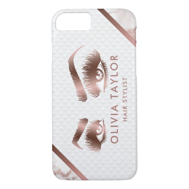 Capa Para iPhone, Case-Mate Eyelashes Makeup Artista Rosa (Verso)