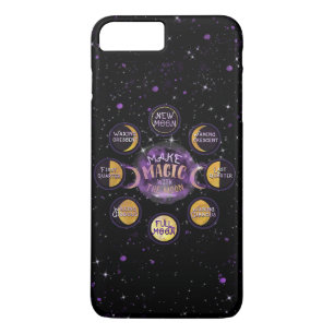 Capa iPhone 8 Plus/7 Plus Faça Magia Com Os Ciclos Lunares Fases Da Lua