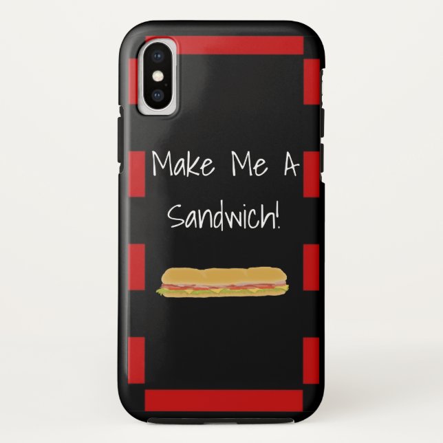 Capa Para iPhone, Case-Mate Faça-me um caso de iPhone X em sanduíche (Verso)