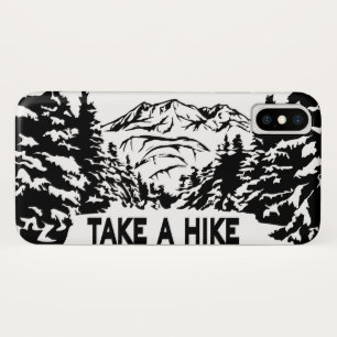 Capa Para iPhone Da Case-Mate Faça uma citação de Hike, paisagem monocromática d