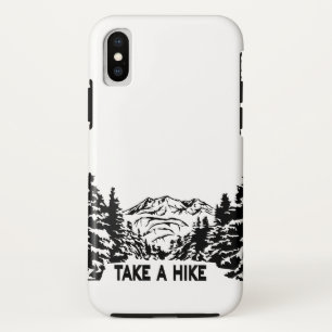 Capa Para iPhone Da Case-Mate Faça uma citação de Hike, paisagem monocromática d