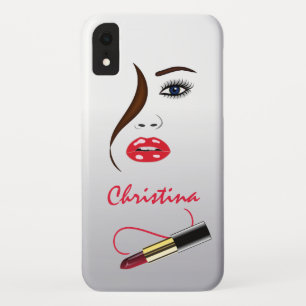 Capa Para iPhone Da Case-Mate Face Lipstick Kiss Mirror Makeup Artist Fashion