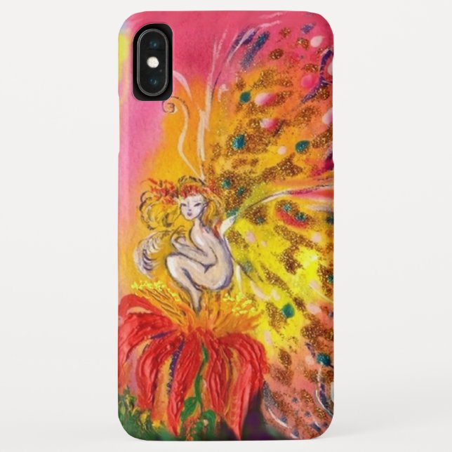 Capa Para iPhone, Case-Mate FAERIAS DE PEDAÇO/Fada De Flor,Amarelo Rosa (Verso)