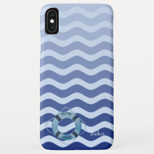 Capa Para iPhone Da Case-Mate Faixa de Ondas Azuis do Marinho de Marinheiro Náu