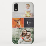 Capa Para iPhone Da Case-Mate Família Monograma de Colagem de Fotos Simples<br><div class="desc">Trendy, na moda e significativo. Uma coisa é ter suas fotos no telefone, mas também apresentar seus favoritos lá fora é tão exclusivo. Personalize e personalize esta capa de telefone com três de suas fotos favoritas, substitua a letra do solteiro por um dentro de monograma instantâneo, o plano de fundo...</div>