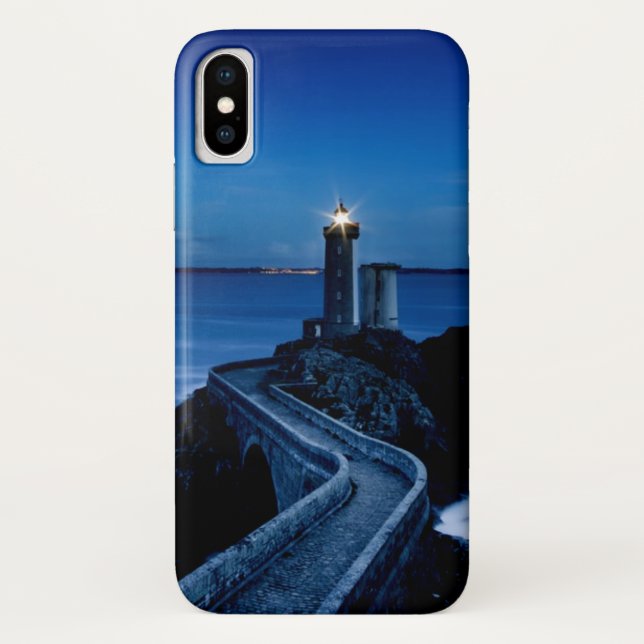 Capa Para iPhone, Case-Mate Farol na parede do oceano à noite (Verso)