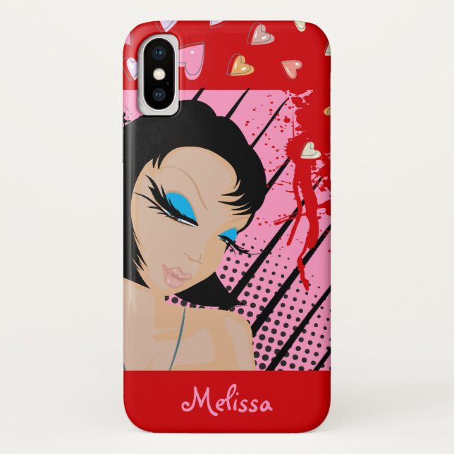 Capa Para iPhone, Case-Mate Fashionista e Corações (Verso)