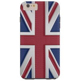 Capa Tough Para iPhone 6 Plus Faux Bruted Metal Style Jack Union