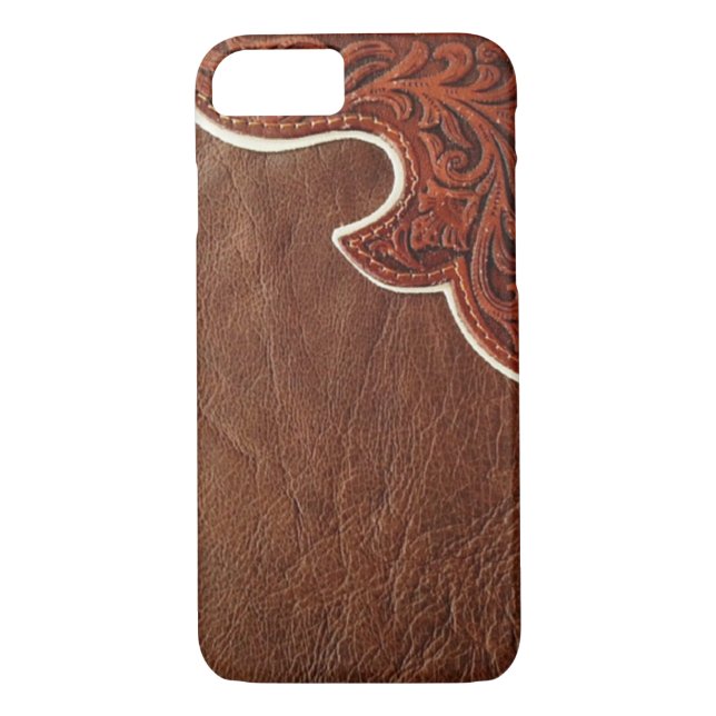 Capa Para iPhone, Case-Mate Faux Leather Western Style iPhone 7 CASE (Verso)