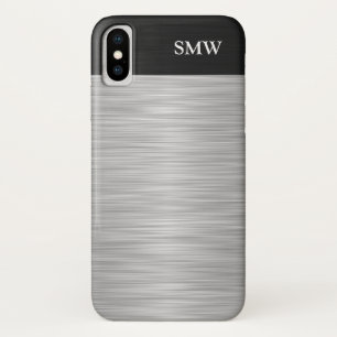 Capa Para iPhone Da Case-Mate Faux Stainless Steel e Black personalizados
