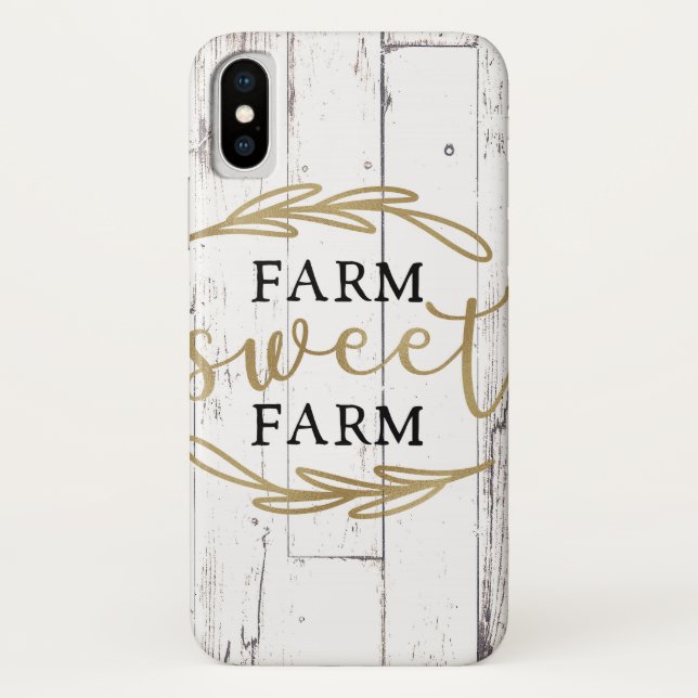Capa Para iPhone, Case-Mate Fazenda Doce Fazenda Branco Madeira Casa de Campo (Verso)