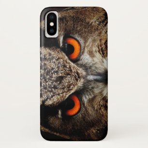 Capa Para iPhone Da Case-Mate Feche a coruja com olhos laranja