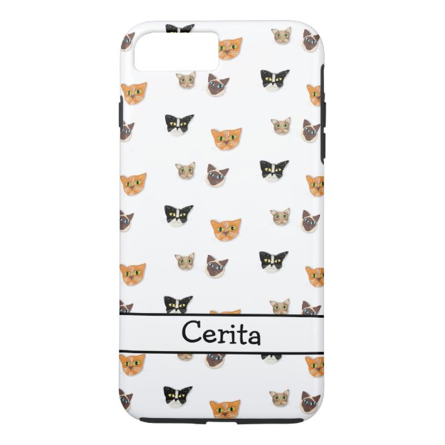 Capa Para iPhone, Case-Mate Feliz Cabeça de Gato - Padrão (Verso)