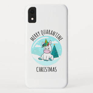 Capa Para iPhone Da Case-Mate Feliz Quarantine Christmas Unicorn