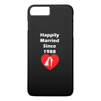 Capa iPhone 8 Plus/7 Plus Felizmente Casados Desde 1988