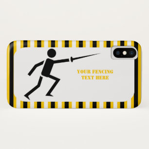 Capa Para iPhone X Fencer - fitas de vedação de silhuetas pretas