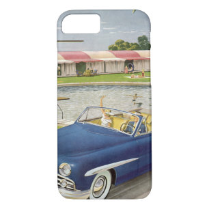 Capa iPhone 8/7 Férias Vintage Summer, Carro e Motel Convertíveis