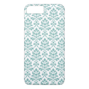 Capa iPhone 8 Plus/7 Plus Feuille Damask Teal Pattern