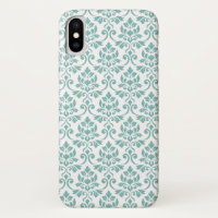Feuille Damask Teal Pattern