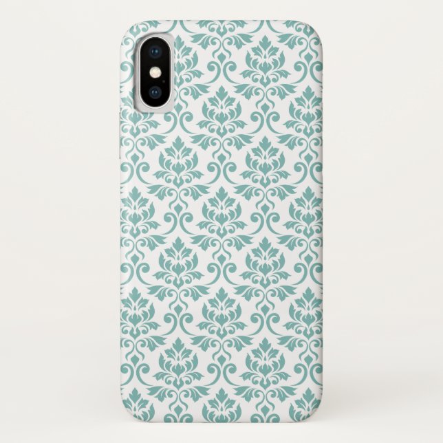 Capa Para iPhone, Case-Mate Feuille Damask Teal Pattern (Verso)