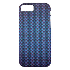 Capa iPhone 8/7 Fibra de carbono listrada azul, padronizada