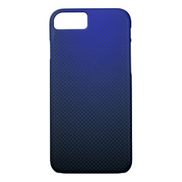 Capa iPhone 8/7 Fibra de carbono preto azul padronizada