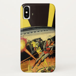 Capa Para iPhone X Ficção científica retrô, alienígenas de OVNIs na F