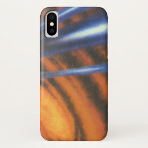 Capa Para iPhone X Ficção científica retrô, galáxia vermelha em turbi