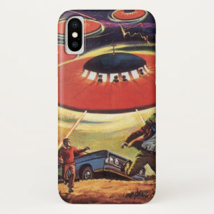 Capa Para iPhone Da Case-Mate Ficha científica Vintage, invasão de Alienígenas d