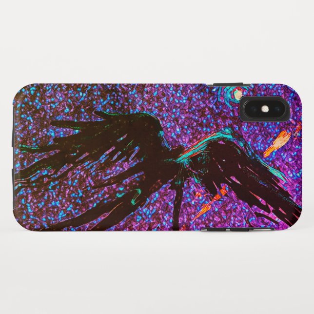 Capa Para iPhone, Case-Mate Figura alada escura voando pelo espaço (Verso (Horizontal))
