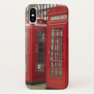 Capa Para iPhone X Fila de cabines telefônicas na parte traseira do R