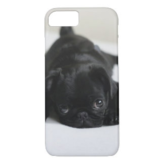 Capa iPhone 8/7 Filhote de cachorro preto do Pug