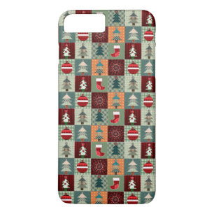 Capa iPhone 8 Plus/7 Plus Filtro de Patches de Feriado de Vintagem Nostálgic