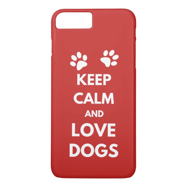 Capa Para iPhone, Case-Mate Fique calmo e ame cachorros (Verso)