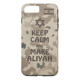 Capa iPhone 8 Plus/7 Plus Fique Calmo E Faça Aliyah - Deserto