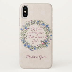 Capa Para iPhone Da Case-Mate Fique quieto e saiba - Nome personalizado Psalm 46