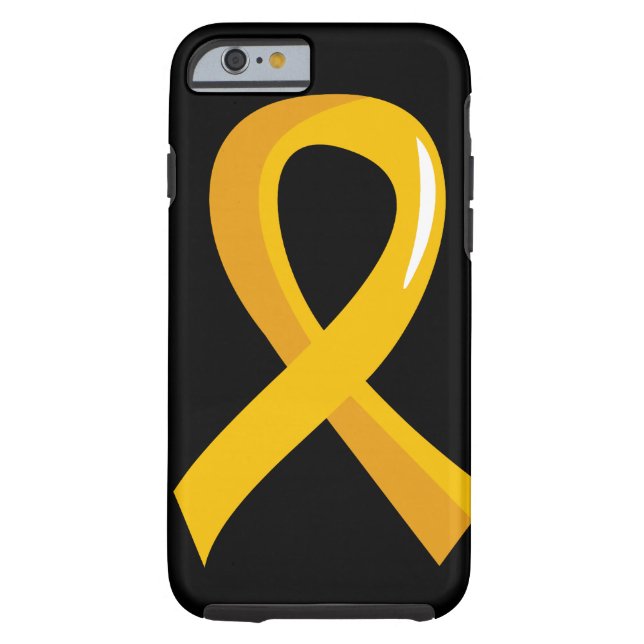 Capa Para iPhone, Case-Mate Fita Dourado 3 do cancer da infância (Verso)