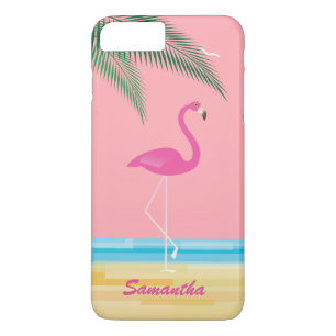 Capa iPhone 8 Plus/7 Plus Flamingo cor-de-rosa no coral positivo do caso do