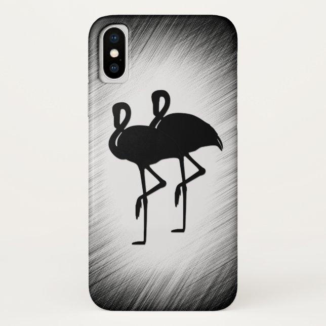 Capa Para iPhone, Case-Mate Flamingo Preto e Branco (Verso)